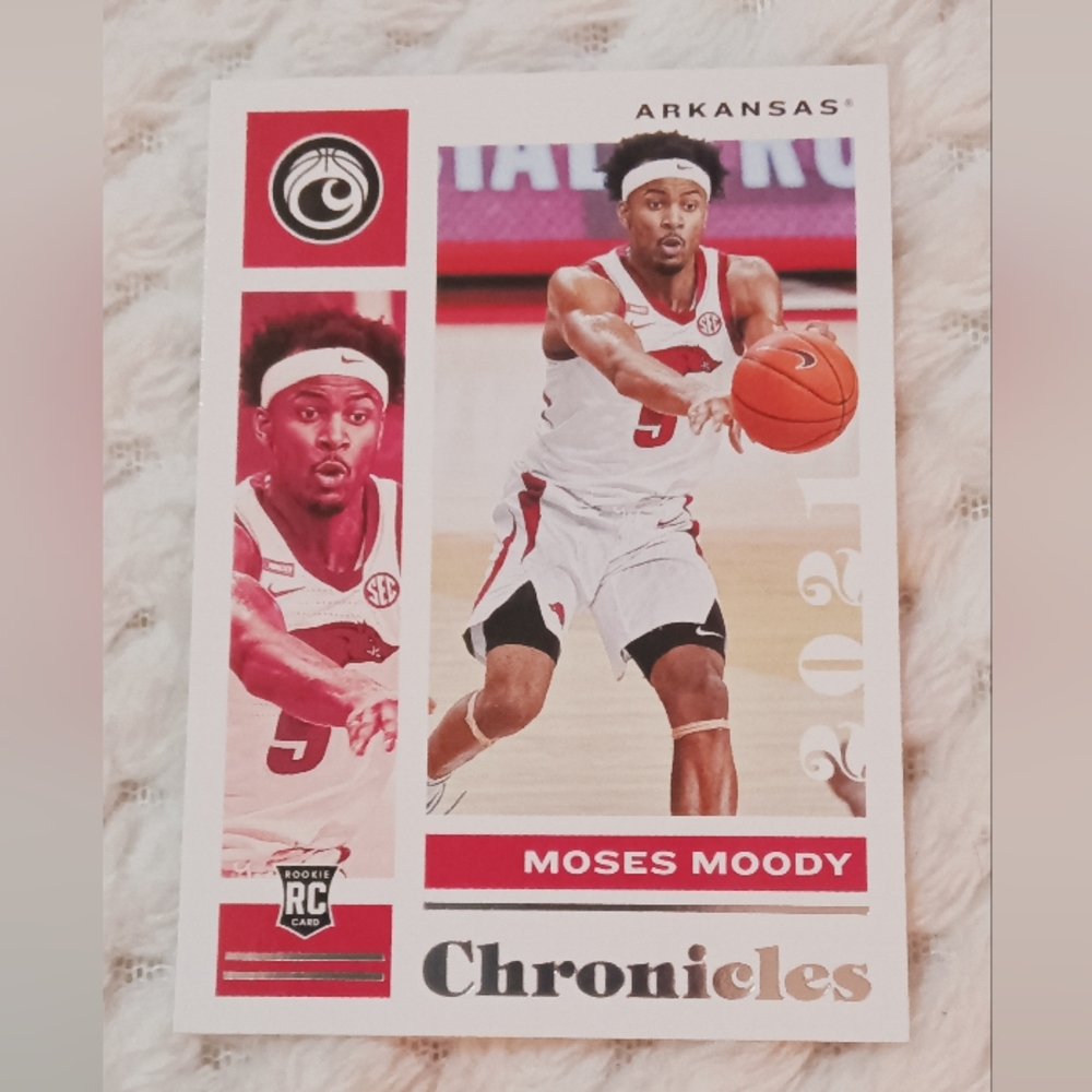2021 Panini Chronicles Draft Picks Moses Moody Rookie Card #11 GS Warriors and a